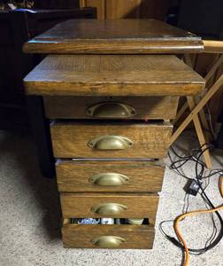 lot 253 image: Railrod Desk Pillar Used for Storage
