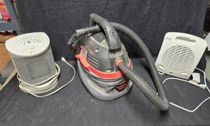 lot 484 image: Holmes Heater, Husky WetDry Vac 2.5 Gal, Comfort Zone Heater