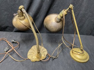 lot 483 image: Brass Lamps Needing TLC