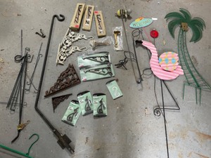 lot 480 image: Deck, Plant Hooks & Lawn Art