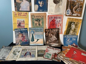 lot 40 image: Vintage Sheet Music Collection with Great Songs & Artwork
