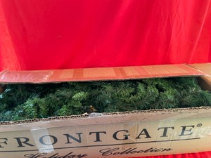 lot 330 image: Two Frontgate 9 ft Lite Garlands, One With Working Lights