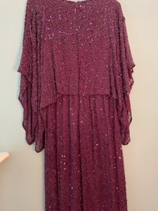 lot 4 image: Patra Beaded Purple Beaded Evening Gown