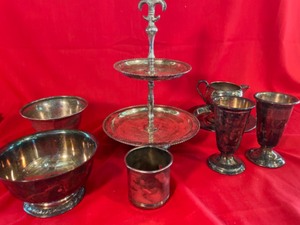 lot 326 image: Silver Serving Pieces