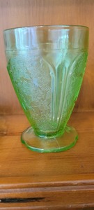 lot 182 image: Depression Cherry Blossom Pattern Made by Anchor Hocking Sherbet Set