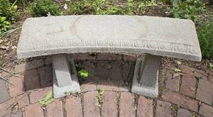 lot 136 image: Cement Garden Bench