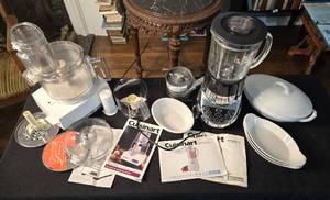 lot 496 image: Cruisinart Food Processor, Blender & Dishes