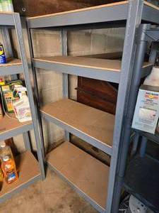 lot 471 image: 2 Metal Garage Storage Shelves