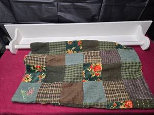 lot 158 image: Quilt Rack & April Cornell Quilt
