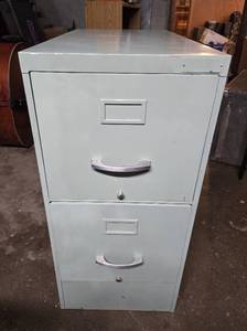 lot 159 image: Well Constructed 2 Drawer File Cabinet
