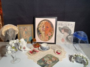lot 366 image: Vintage Fascinators & Lace Pieces & Victorian Decorations