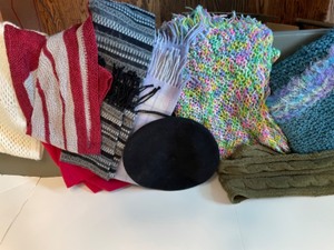 lot 369 image: Hand Knitted Scarfs, Wool Scarfs & Others