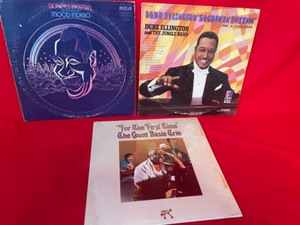 lot 394 image: 3 Jazz Albums--Count Basic Trio 1974, Ellington Rockin In Rhythm (Reissue), Ellington Mood Indigo (Cotton Club Recordings)