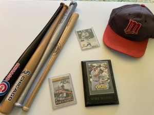 lot 415 image: Mark McGuire, Babe Ruth & Mark Beer Guy Baseball Cards & Bats