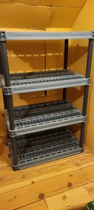 lot 453 image: 2 Plastic Shelves that Can Be Joined or Separate