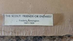 lot 29 image: Frederic Remington  The Scout Or Enemies 1861-1909