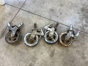 4- 8 CASTER WHEELS FOR SCAFFOLDING