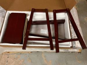 Antique Berry Finish 24 Saddleback Stool