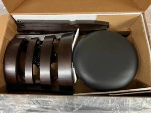 29 Swivel Pub Stool - Dark Oak and Black