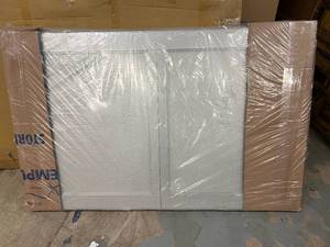 Silver Dining Table with Glass Panel Inserts