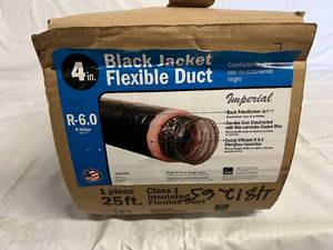 4in Class 1 Insulated Black Jacket Flexible Duct