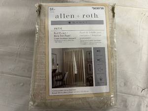 Allen and Roth 84 Blackout Curtains - Cream Jacobean Jacquard