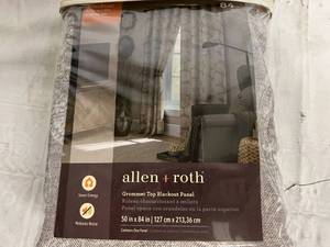 Allen and Roth 84 Grommet Style Blackout Curtains - Gray