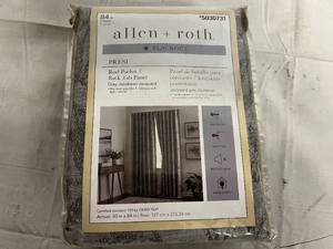 Allen and Roth 84  Blackout Curtains - Gray Jacobean