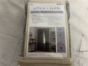 Allen and Roth 84  Blackout Curtains - Gray Jacobean