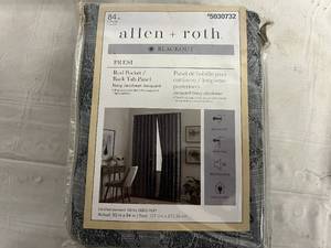 Allen and Roth 84 Blackout Curtains - Navy Jacobean