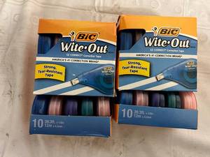 20 Bic White Out Correcting Strips