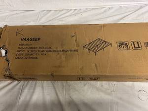 Haageep 14 Platform Steel Bed Frame - King