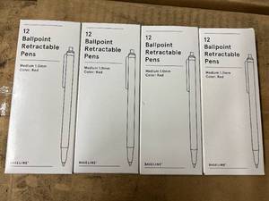 48 Ballpoint Retractable Pens - Red