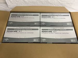 4 cases of 50 Sensicare Surgical Gloves