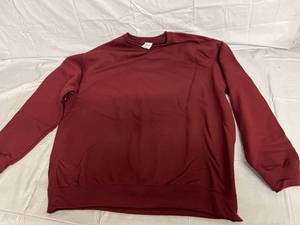 3 Maroon Crew Neck Sweatshirts - 2XL