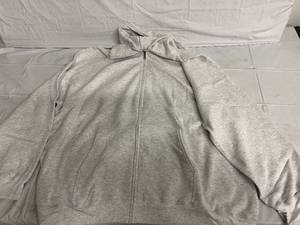 3 Ash Gray Zip Up Sweatshirts - 4XL