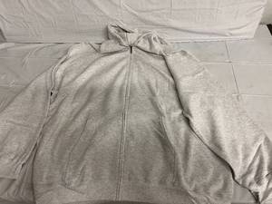 3 Ash Gray Zip Up Sweatshirts - 4XL