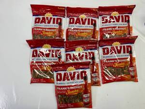 7x 5.25oz David Jumbo Franks Red Hot Sunflower Seeds