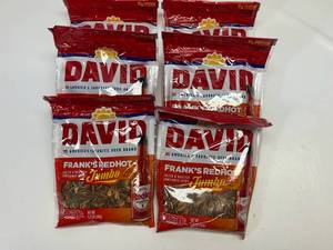 6x 5.25oz David Jumbo Franks Red Hot Sunflower Seeds