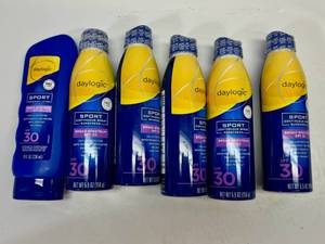 6x Daylogic Sport Sunscreen- 5x Spray 30SPF & 1x Lotion 30 SPF