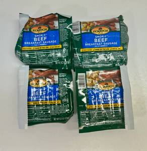 L. 4x 8.3oz  Ecrich Smok-y Beef Breakfast Sausage Links