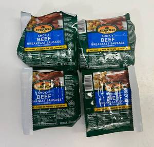 L. 4x 8.3oz  Ecrich Smok-y Beef Breakfast Sausage Links