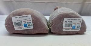 F. 2.35lb & 2.35lb Smithfield Honey Cured Sliced Ham