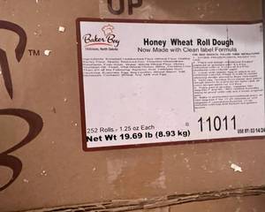 K. 252 x 1.25oz Baker Boy Honey Wheat Rolls