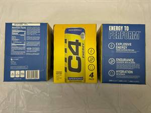 3x 4 Packs C4 Energy Drink 12oz Cans
