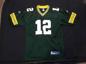 lot 2 image: Reebok Green Bay Packers Jersey Rodgers #12 size 52