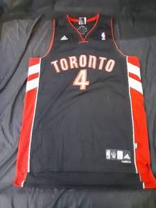 lot 27 image: Adidas Toronto Jersey Bosh #4, Size Large