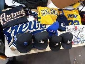 lot 41 image: Assorted Sports Apparel and Collectibles