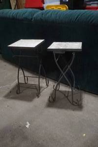 lot 7 image: Pair of Outdoor Side Tables