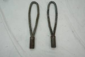 lot 131 image: 2- Loop Threaded 34 inch Cable Wire